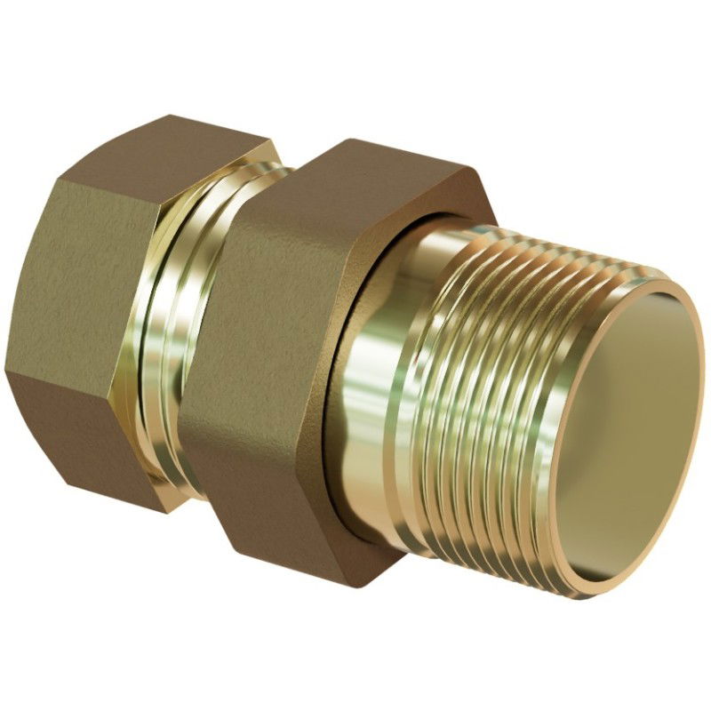 Mexen BRASS Žalvarinė sujungimo detalė 3/4 GZ x 3/4 GW - W97417-3434