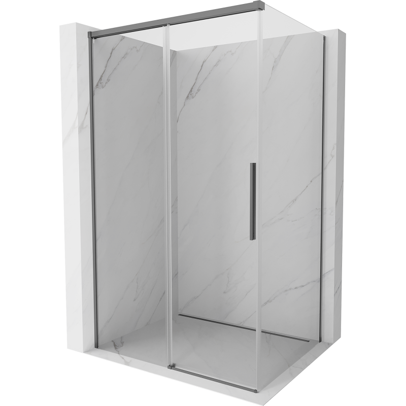 Mexen Rox stumdomos dušo kabina 90 x 85 cm, skaidri, gun metal - 8C2-090-085-95-00