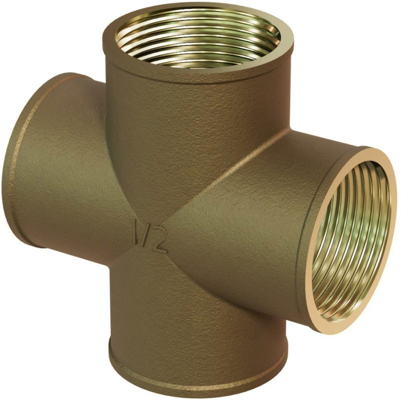 Mexen BRASS žalvarinis keturinis 3/4 GW x 3/4 GW x 3/4 GW x 3/4 GW - W97418-34343434