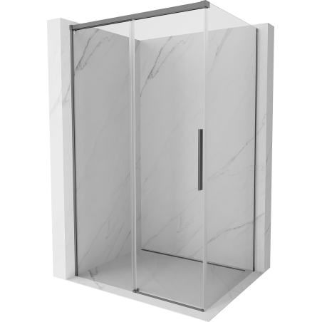 Mexen Rox stumdomojo dušo kabina 135 x 85 cm, skaidri, šautuvo metalo spalva - 8C2-135-085-95-00