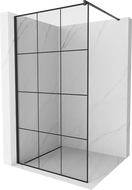Mexen Kioto dušo sienelė Walk-in 100 x 200 cm, juodas tinklelis 8 mm, juodas - 800-100-101-70-77