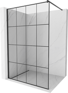 Mexen Kioto dušo sienelė Walk-in 140 x 200 cm, juodas tinklelis 8 mm, juoda - 800-140-101-70-77