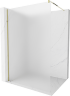 Mexen Kioto dušo sienelė Walk-in 130 x 200 cm, matinis 8 mm, auksinė - 800-130-101-50-30