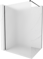 Mexen Kioto dušo sienelė Walk-in 130 x 200 cm, matinė 8 mm, juoda - 800-130-101-70-30