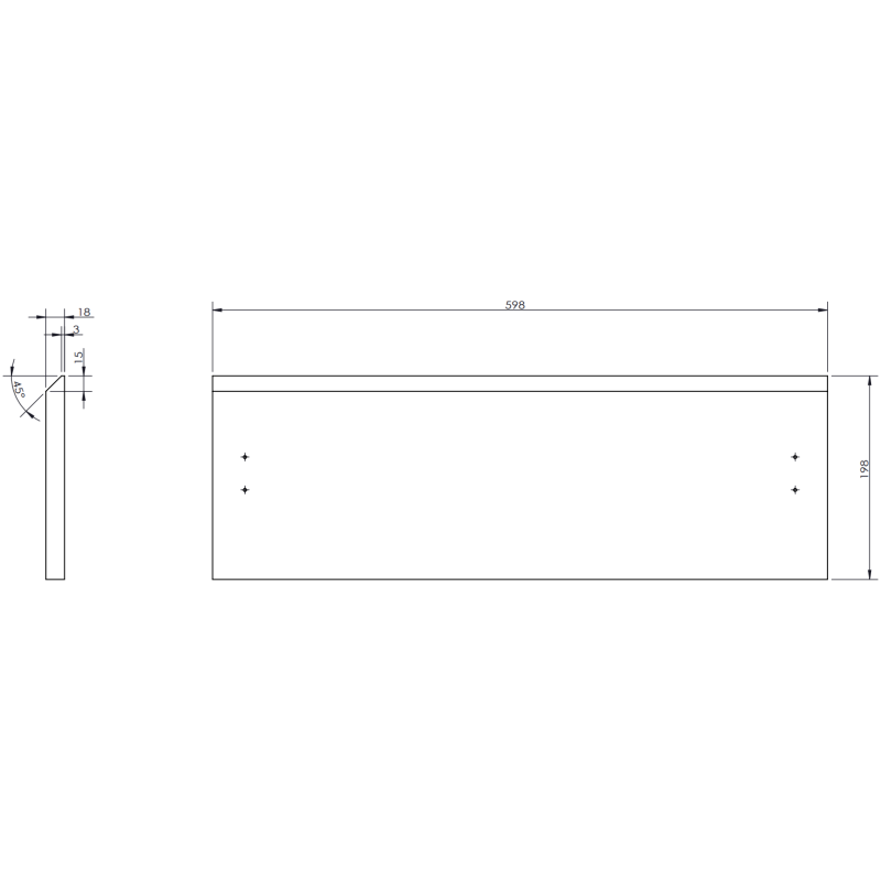 Mexen Rivel vonios spintelė 60 cm su kriaukle „Vela“, 1 stalčius, rifliuota, pilka matinė/balta matinė