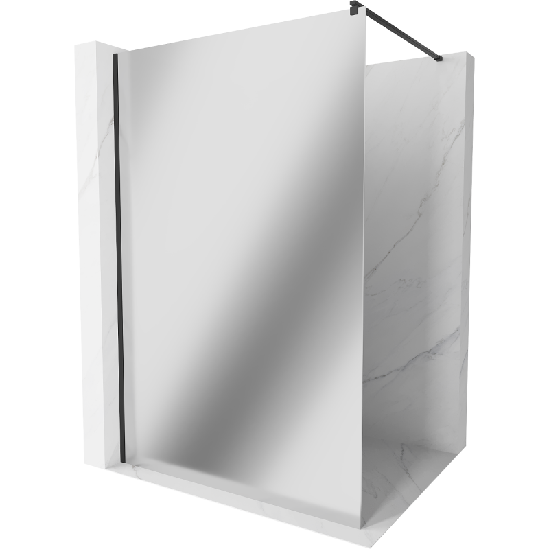 Mexen Kioto dušo siena Walk-in 140 x 200 cm, veidrodis 8 mm, juoda - 800-140-101-70-50