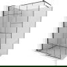 Mexen Kioto dušo sienelė Walk-in 100 x 200 cm, juodas raštas 8 mm, juoda - 800-100-101-70-78