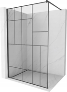 Mexen Kioto dušo siena Walk-in 130 x 200 cm, juodas raštas 8 mm, juoda - 800-130-101-70-78