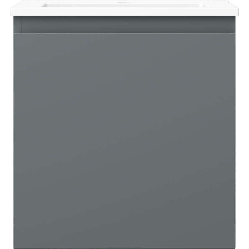 Mexen Orio vonios spintelė 45 cm su kriaukle Otis, 1 stalčius, matinė grafito/balta matinė - 91A10-04547-1-BF66-W18M01