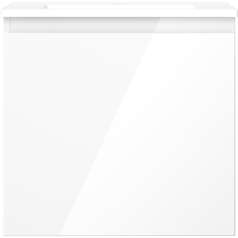 Mexen Orio vonios spintelė 50 cm su Otis praustuvu, 1 stalčius, balta blizgi - 91A10-05047-1-BF00-W18M00