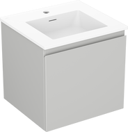 Mexen Orio vonios spintelė 50 cm su praustuvu Otis, 1 stalčius, pilka matinė/balta matinė - 91A10-05047-1-BF62-W18M01