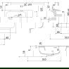 Mexen Orio vonios spintelė 50 cm su Otis praustuvu, 1 stalčius, grafitas matinis/baltas matinis - 91A10-05047-1-BF66-W18M01