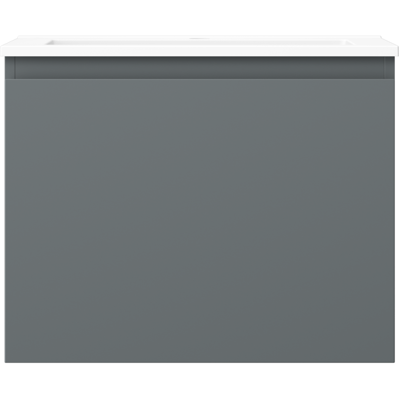 Mexen Orio vonios spintelė 60 cm su Otis praustuvu, 1 stalčius, grafito matinė/balta matinė - 91A10-06047-1-BF66-W18M01
