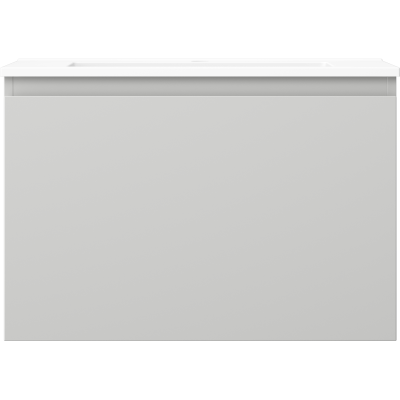 Mexen Orio vonios kambario spintelė 70 cm su praustuvu Otis, 1 stalčius, pilka matinė/balta matinė - 91A10-07047-1-BF62-W18M01