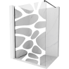 Mexen Kioto dušo siena Walk-in 70 x 200 cm, balta banga 8 mm, juoda - 800-070-101-70-97