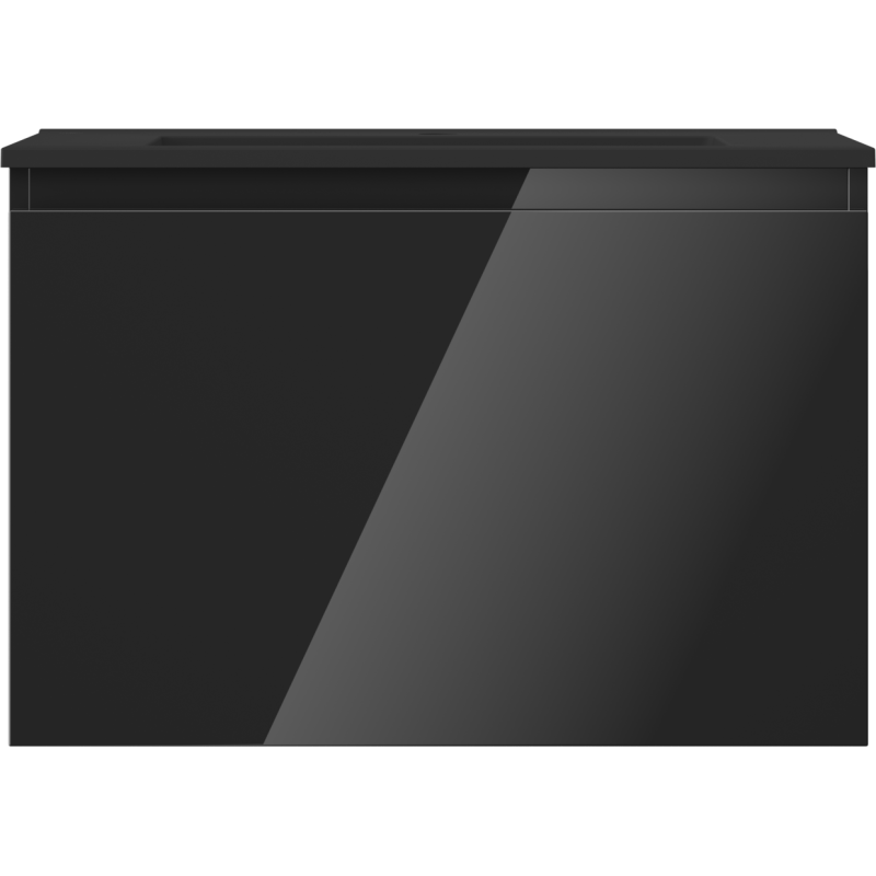 Mexen Orio vonios spintelė 70 cm su praustuvu Otis, 1 stalčius, juodas blizgus/juodas matinis - 91A10-07047-1-BF70-W18M71