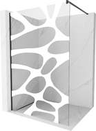 Mexen Kioto dušo siena Walk-in 90 x 200 cm, balta banga 8 mm, juoda - 800-090-101-70-97