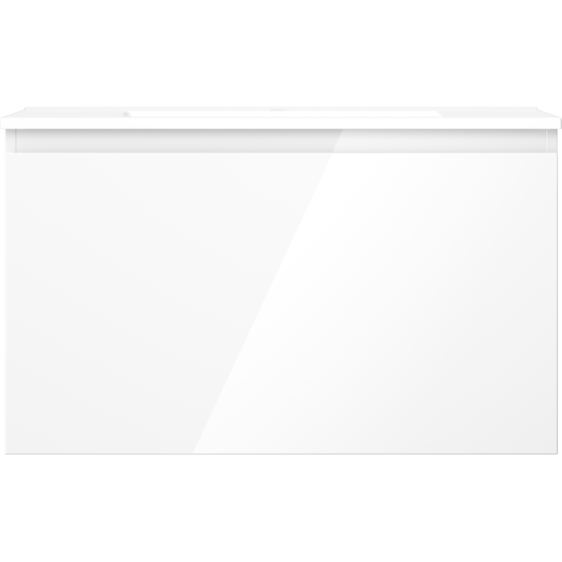 Mexen Orio vonios spintelė 80 cm su Otis praustuvu, 1 stalčius, blizgi balta - 91A10-08047-1-BF00-W18M00