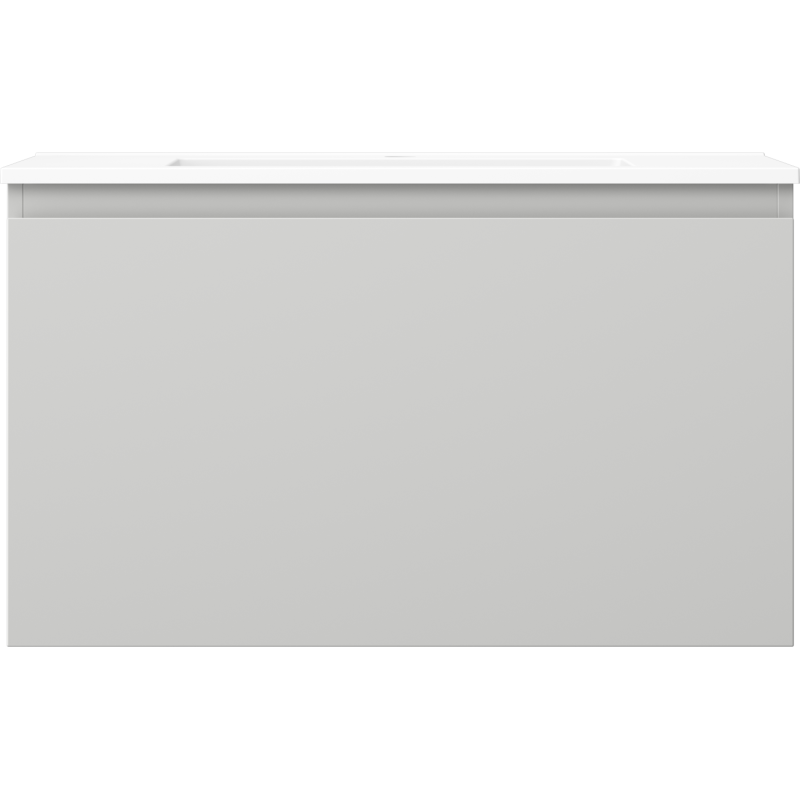 Mexen Orio vonios spintelė 80 cm su Otis praustuvu, 1 stalčius, pilka matinė/balta matinė - 91A10-08047-1-BF62-W18M01