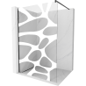 Mexen Kioto dušo siena Walk-in 130 x 200 cm, balta banga 8 mm, juoda - 800-130-101-70-97