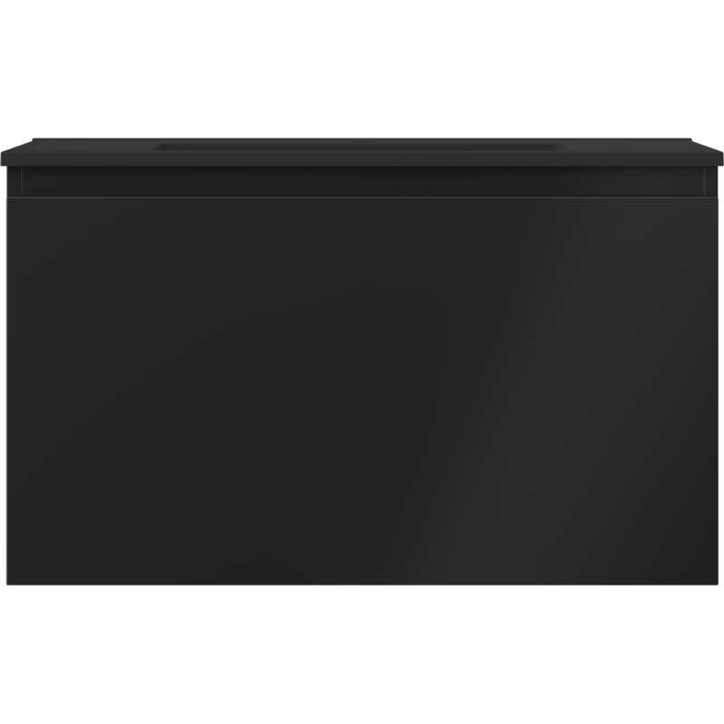 Mexen Orio vonios kambario spintelė 80 cm su Otis kriaukle, 1 stalčius, juoda matinė - 91A10-08047-1-BF71-W18M71