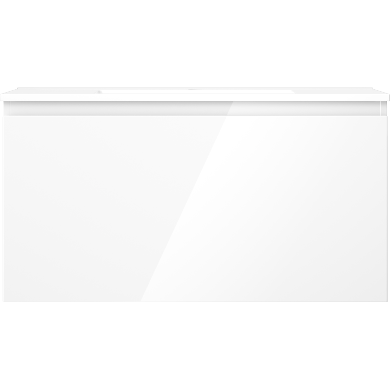 Mexen Orio vonios spintelė 90 cm su Otis praustuvu, 1 stalčius, blizgi balta - 91A10-09047-1-BF00-W18M00