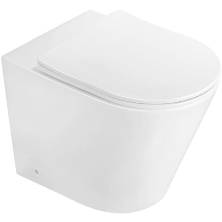 Mexen Rico pastatomas WC dubuo Rimless su lėtai nusileidžiančiu plonu dangčiu, duroplastikas, balta blizgi - 32724000