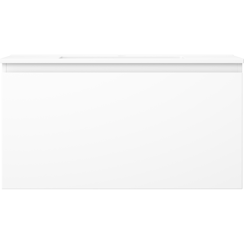 Mexen Orio vonios spintelė 90 cm su Otis kriaukle, 1 stalčius, balta matinė - 91A10-09047-1-BF01-W18M01