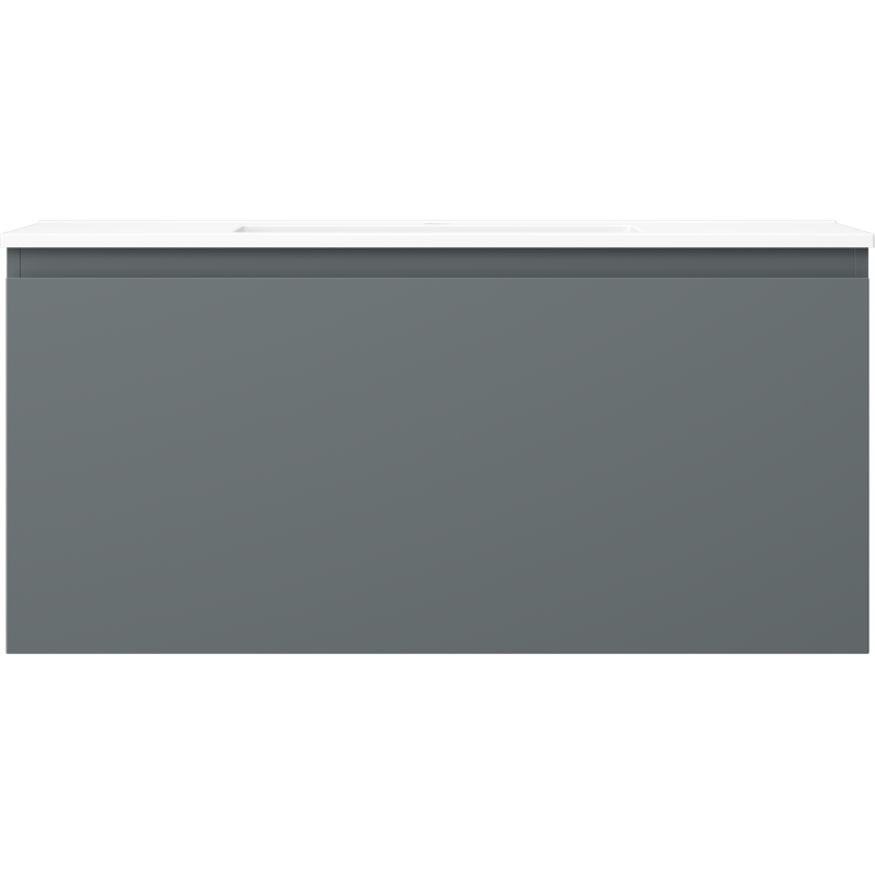 Mexen Orio vonios spintelė 100 cm su Otis kriaukle, 1 stalčius, grafito matinė/balta matinė - 91A10-10047-1-BF66-W18M01