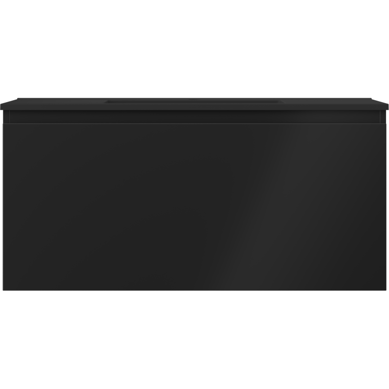 Mexen Orio vonios kambario spintelė 100 cm su kriaukle Otis, 1 stalčius, juoda matinė - 91A10-10047-1-BF71-W18M71