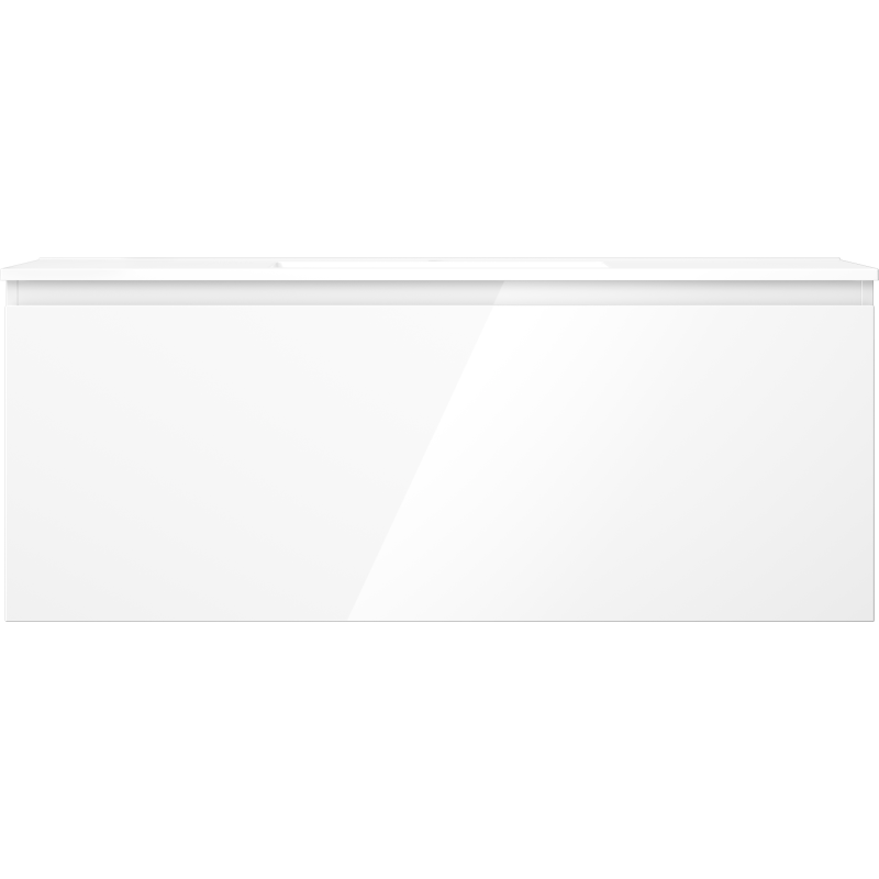 Mexen Orio vonios spintelė 120 cm su kriaukle Otis, 1 stalčius, blizgi balta - 91A10-12047-1-BF00-W18M00