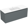 Mexen Orio vonios spintelė 120 cm su Otis praustuvu, 1 stalčius, grafito matinė/balta matinė - 91A10-12047-1-BF66-W18M01