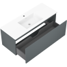 Mexen Orio vonios spintelė 120 cm su Otis praustuvu, 1 stalčius, grafito matinė/balta matinė - 91A10-12047-1-BF66-W18M01