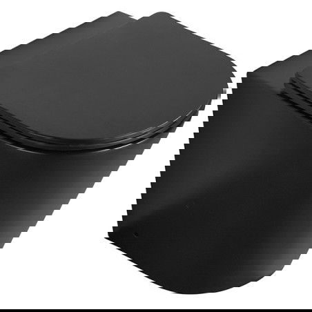 Mexen Rico pastatoma WC be ratlankio, su plona lėtai nusileidžiančia duroplastine sėdyne, juoda matinė - 32724085