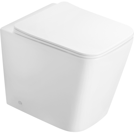 Mexen Cube pastatoma WC suknelė Rimless su lėtai užsidarančiu plonu dangčiu, duroplastikas, balta blizgi - 32924000