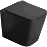Mexen Cube stovimas WC klozetas Rimless su lėtai nusileidžiančiu plonu dangčiu, duroplastinė, juoda matinė - 32924085