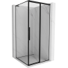 Mexen Rox L, stumdoma dušo kabina dešinė 95 x 95 cm, juodas rėmas, juoda - 8C2L-095-095-70-70-P