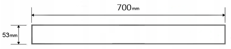 Mexen Flat M13 apdaila 2in1 linijiniam nuotekui 70 cm, rožinis auksas - 1619070
