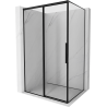 Mexen Rox stumdomas kairysis dušo kampas 135 x 85 cm, juodas rėmas, juodas - 8C2-135-085-70-70-L