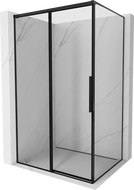 Mexen Rox slankiojančios kairiosios dušo kabinos 120 x 90 cm, juodas rėmelis, juoda - 8C2-120-090-70-70-L
