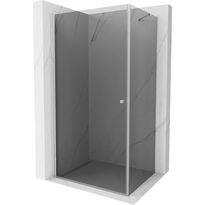 Mexen Pretoria atveriamas dušo kabinas 70 x 120 cm, grafitas, chromas - 852-070-120-01-40