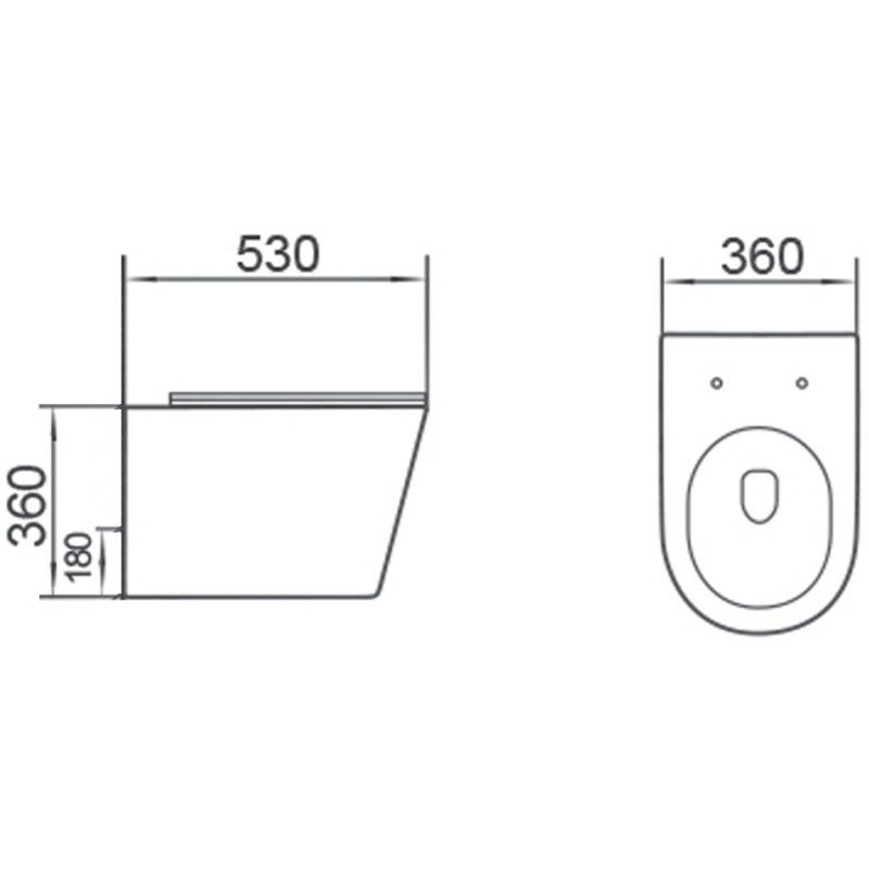 Mexen Rico 2.0 WC dubuo Rimless Tornado su lėtai nusileidžiančiu plonu duroplastu, balta blizgi - 3072L4000T