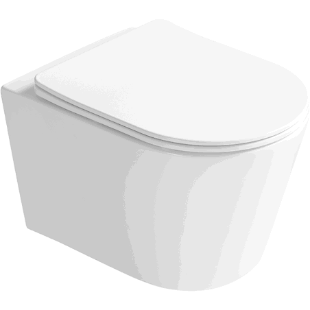 Mexen Rico beapramis WC Rimless Tornado su lėtai nusileidžiančiu plonu dangčiu, duroplast, blizgi balta - 3072L4000T
