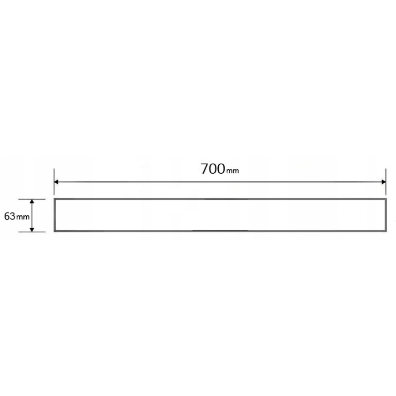 Mexen Flat M15 dailus linijiniam nutekėjimui 70 cm, auksinis šlifuotas - 1A24070