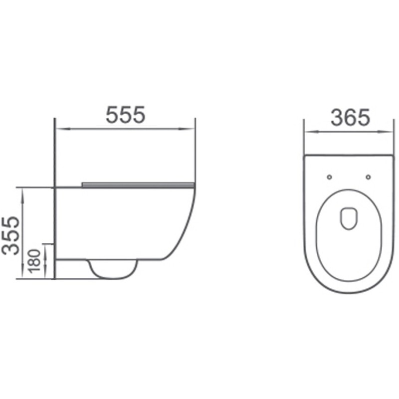 Mexen Carmen WC dubuo Rimless Tornado su lėtai nusileidžiančia plonąja dangteliu, duroplastas, balto blizgesio - 3088L4000T