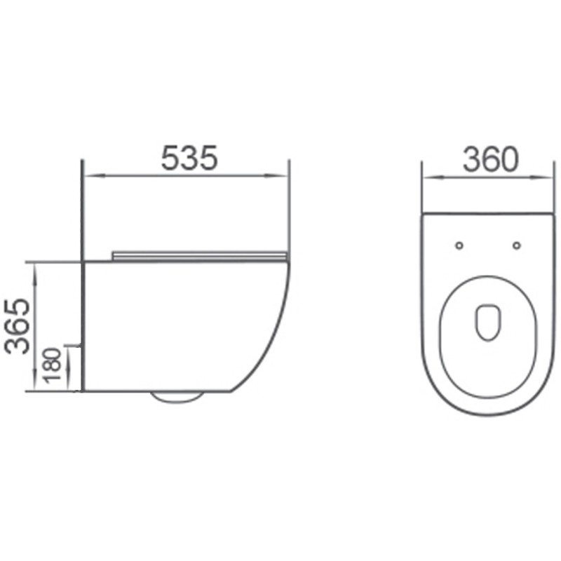 Mexen Lena 2.0 WC dubuo be ratlankio su lėtai nusileidžiančiu plonu dangčiu, duroplastikas, blizgi balta - 3022L4000