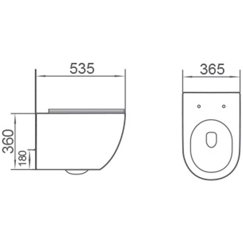 Mexen Lena Rimless Tornado unitazo su lėtai nuleidžiama plona sėdyne, duroplastikas, blizgi balta - 3022L4000T