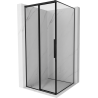 Mexen Rox stumbras dušo kabina 110 x 110 cm, juoda rėmė, juoda - 8C2-110-110-70-70-L