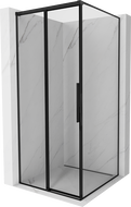 Mexen Rox stumbras dušo kabina 110 x 110 cm, juoda rėmė, juoda - 8C2-110-110-70-70-L