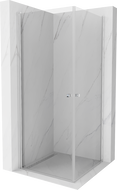 Mexen Pretoria Dviguba dušo kabina su atveriamomis durimis 90 x 90 cm, skaidri, chromuota - 852-090-090-02-00